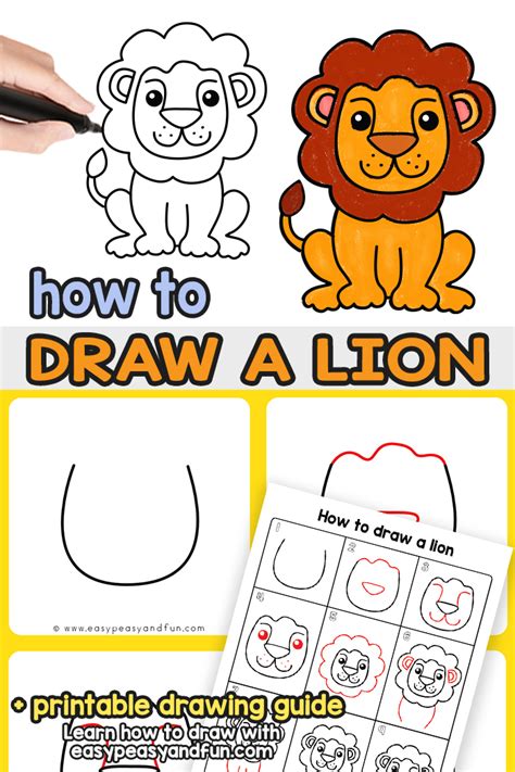 directed drawing lion